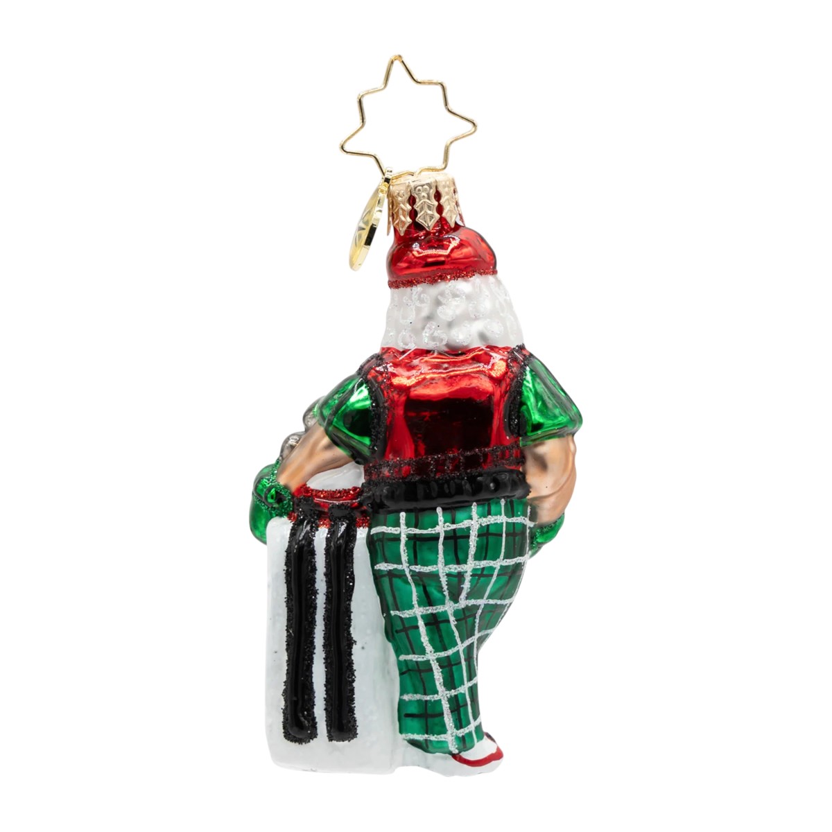 Christopher Radko Jolly Golfer Santa Gem Ornament
