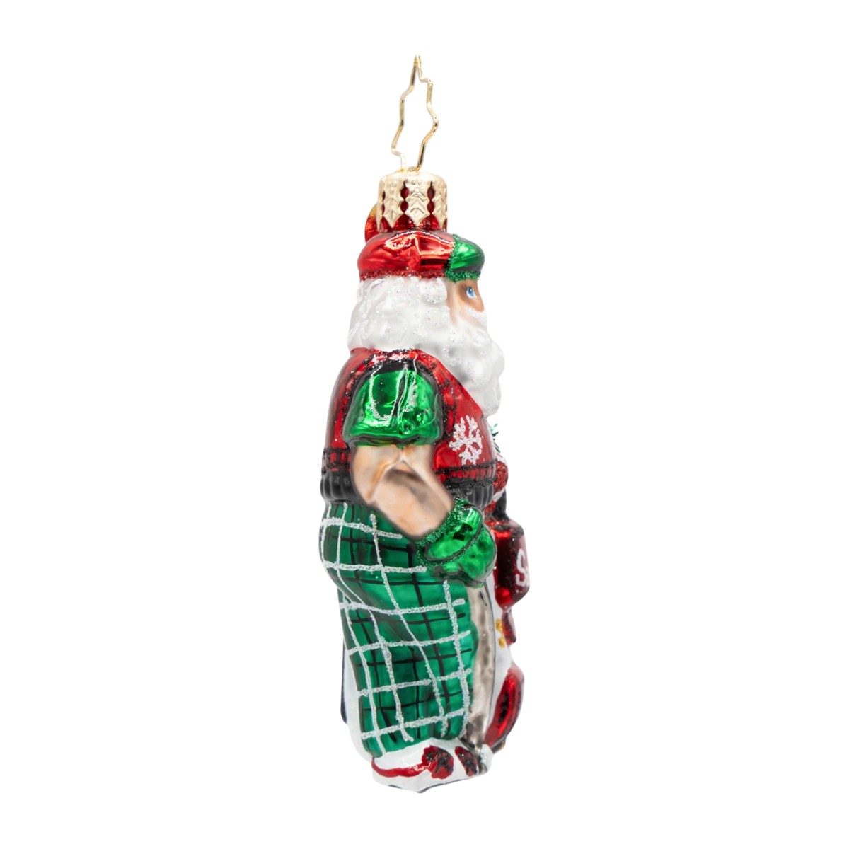 Christopher Radko Jolly Golfer Santa Gem Ornament