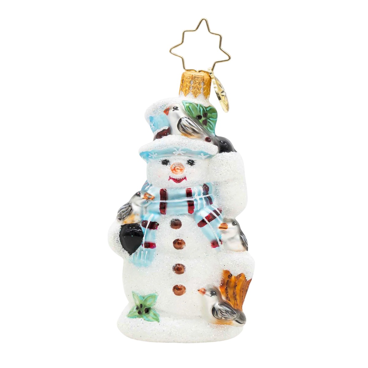 Christopher Radko Snowy Perch Pals Gem Ornament