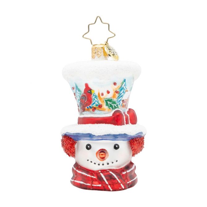 Christopher Radko Snowy and The Cardinals Gem Ornament