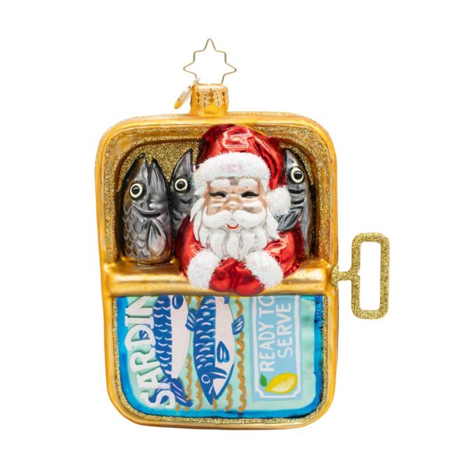 Christopher Radko Holiday In A Tin Ornament