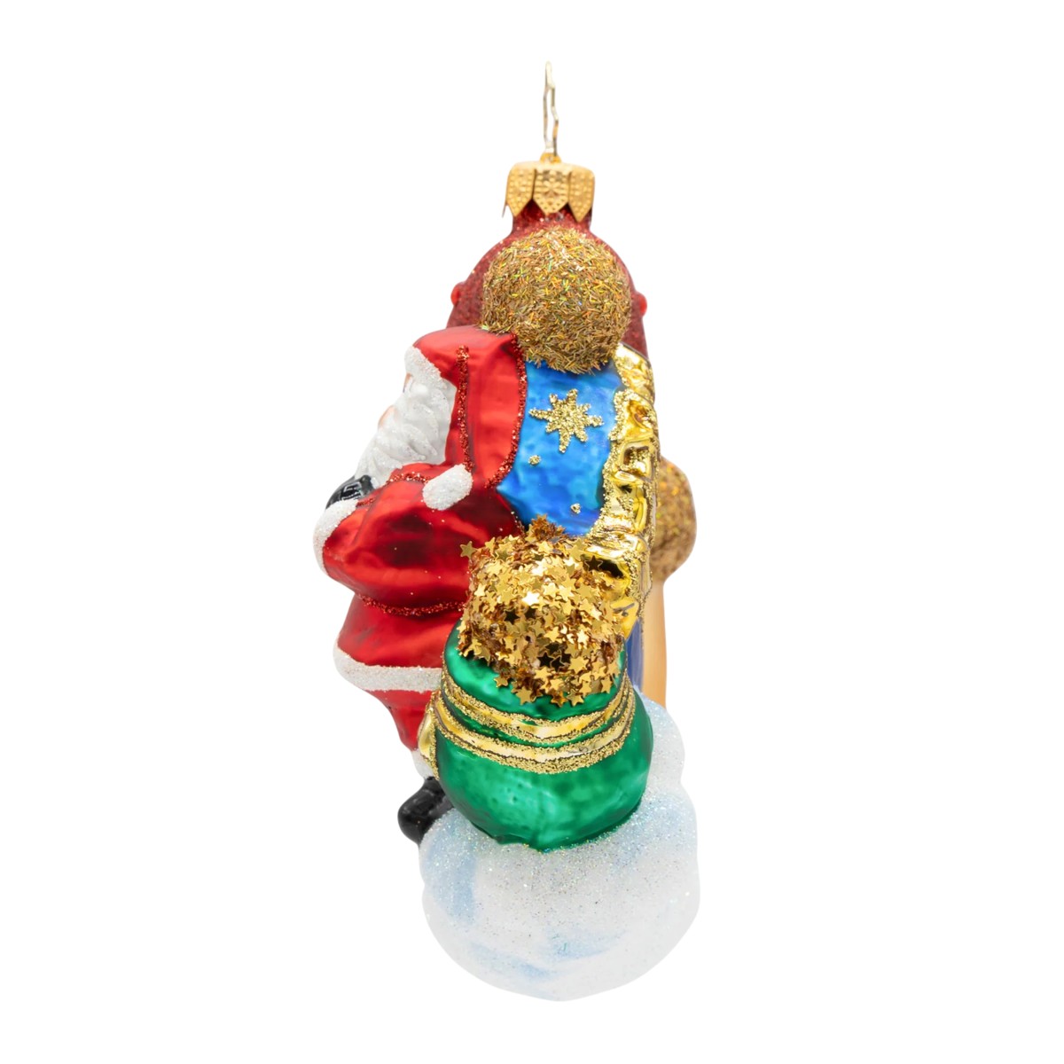 Christopher Radko Crescent Wishes Santa Ornament
