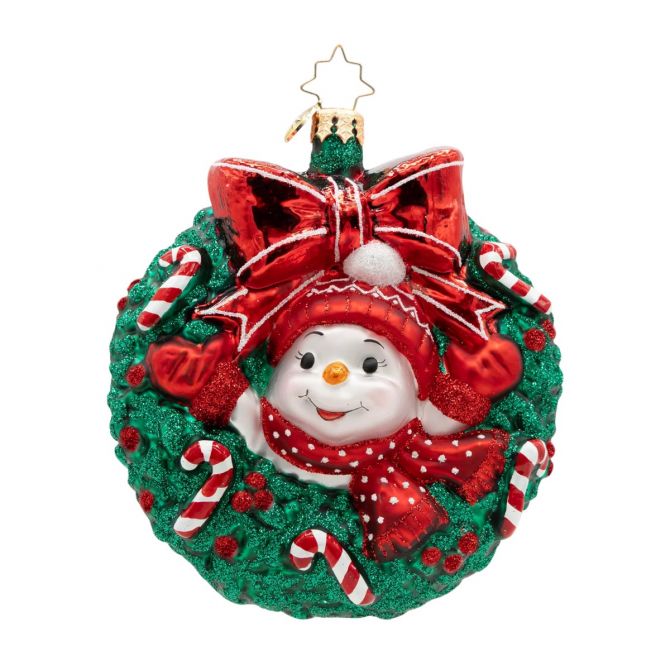 Christopher Radko Candy Cane Cuddles Ornament