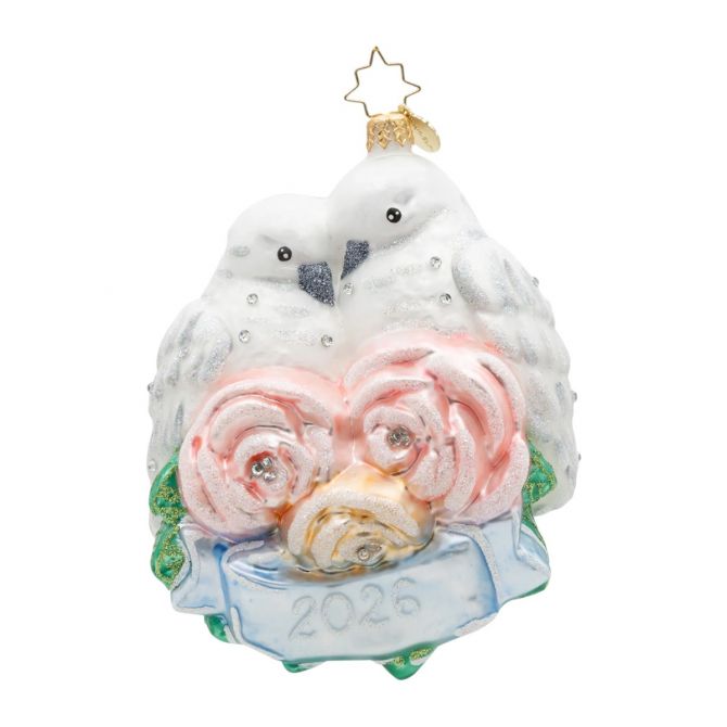 Christopher Radko 2026 Wedding Loverbirds Ornament