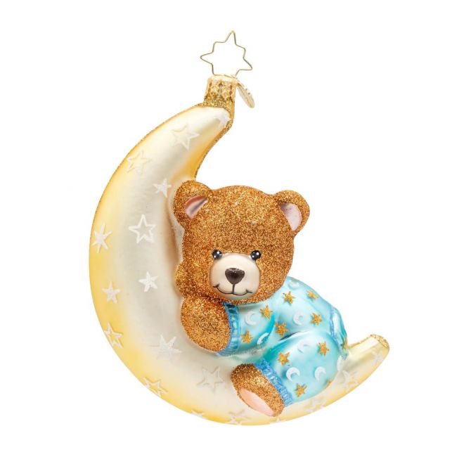 Christopher Radko Blue Moonlight Snuggles Ornament
