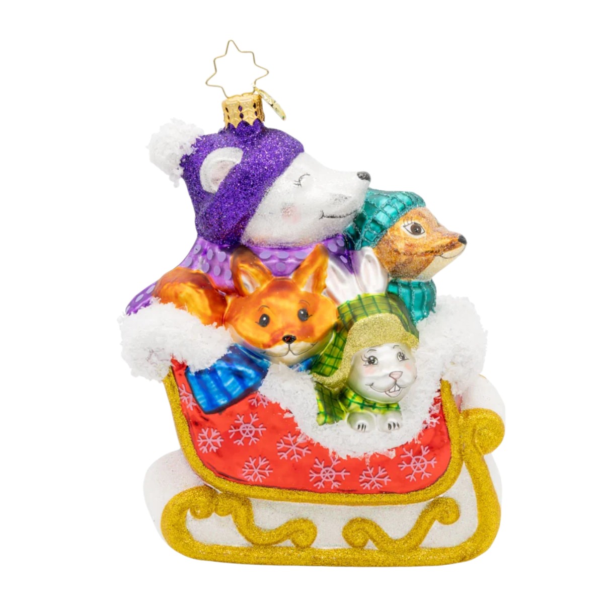 Christopher Radko Tiny Tails and Jingle Bells Ornament