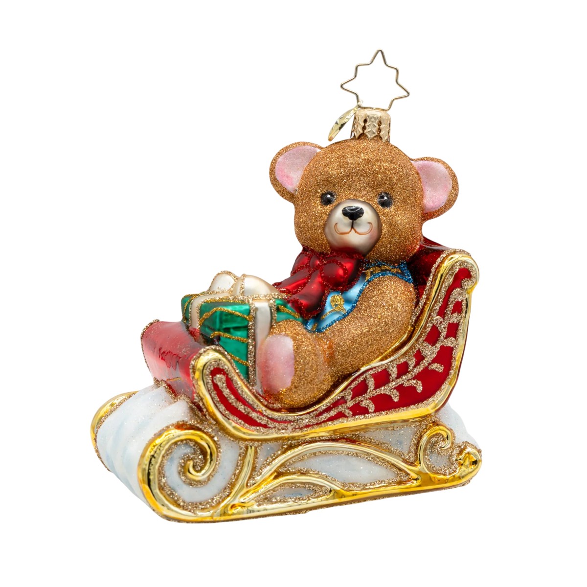 Christopher Radko Bearly Merry Sleigh Ornament