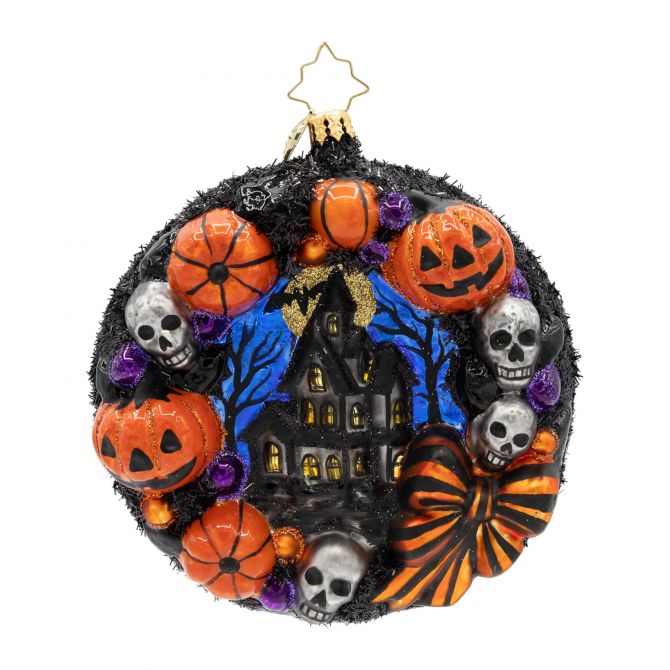 Christopher Radko Wicked Welcome Wreath Ornament