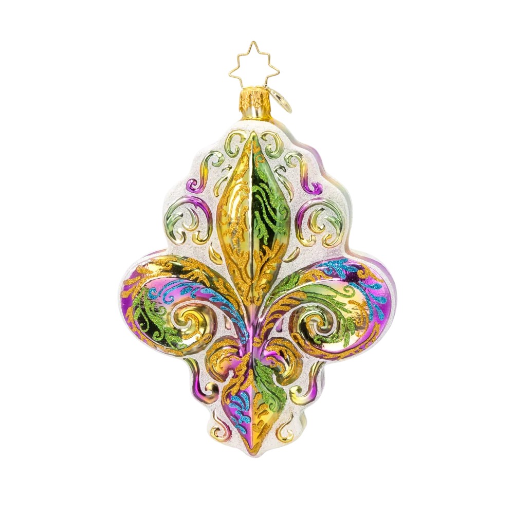 Christopher Radko Fleur De Lis Charm Ornament
