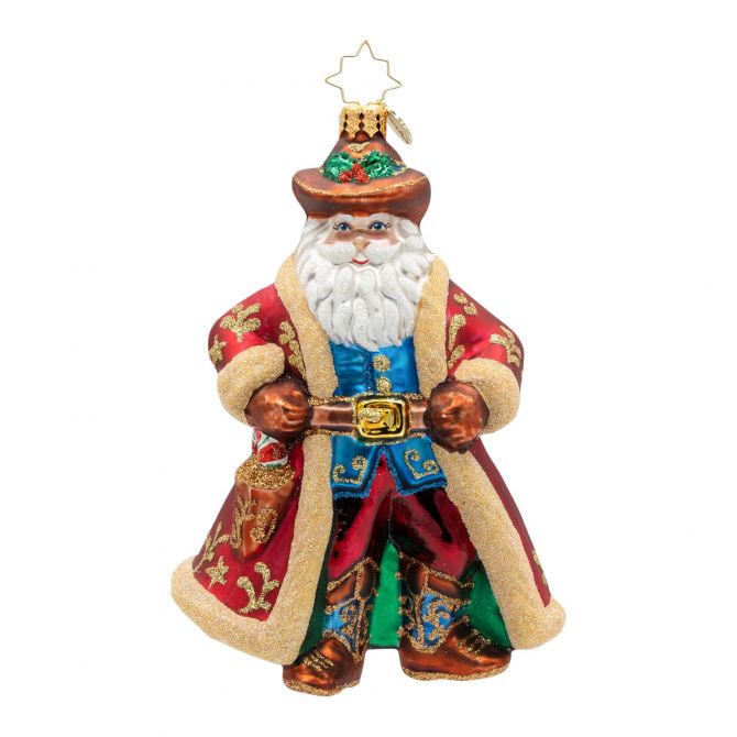 Christopher Radko Jingle Spurs Santa Ornament