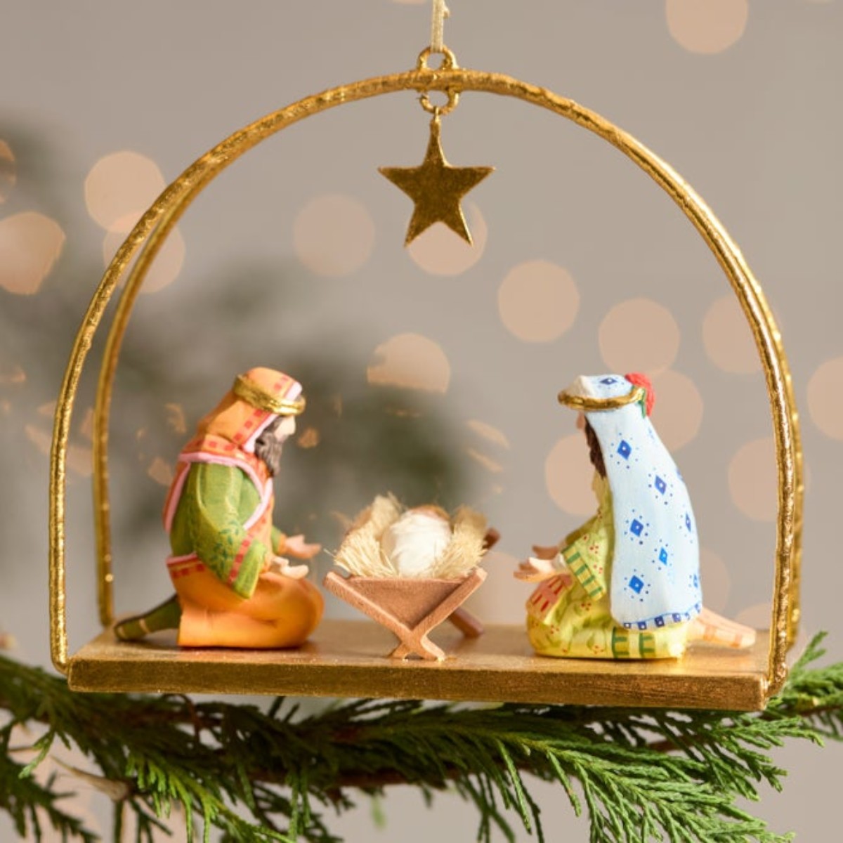 MacKenzie-Childs Patience Brewster Nativity Holy Family Ornament