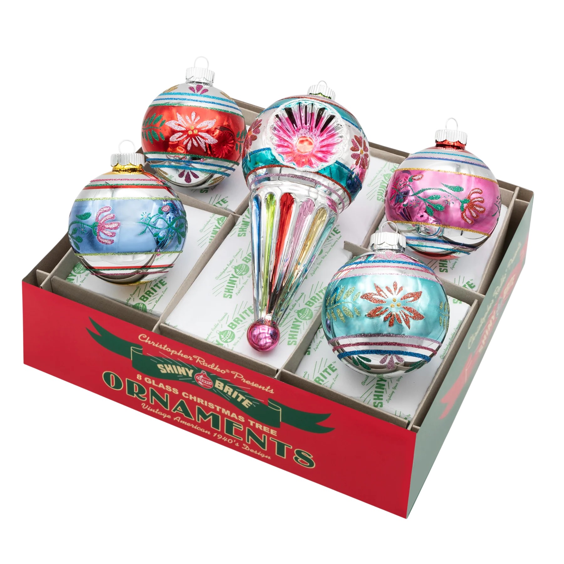 Christopher Radko Christmas Confetti 5 Count 3.25