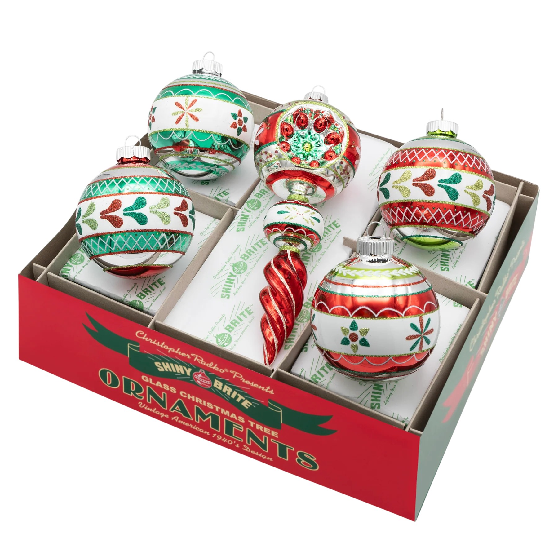 Christopher Radko Holiday Splendor 5 Count 3.25