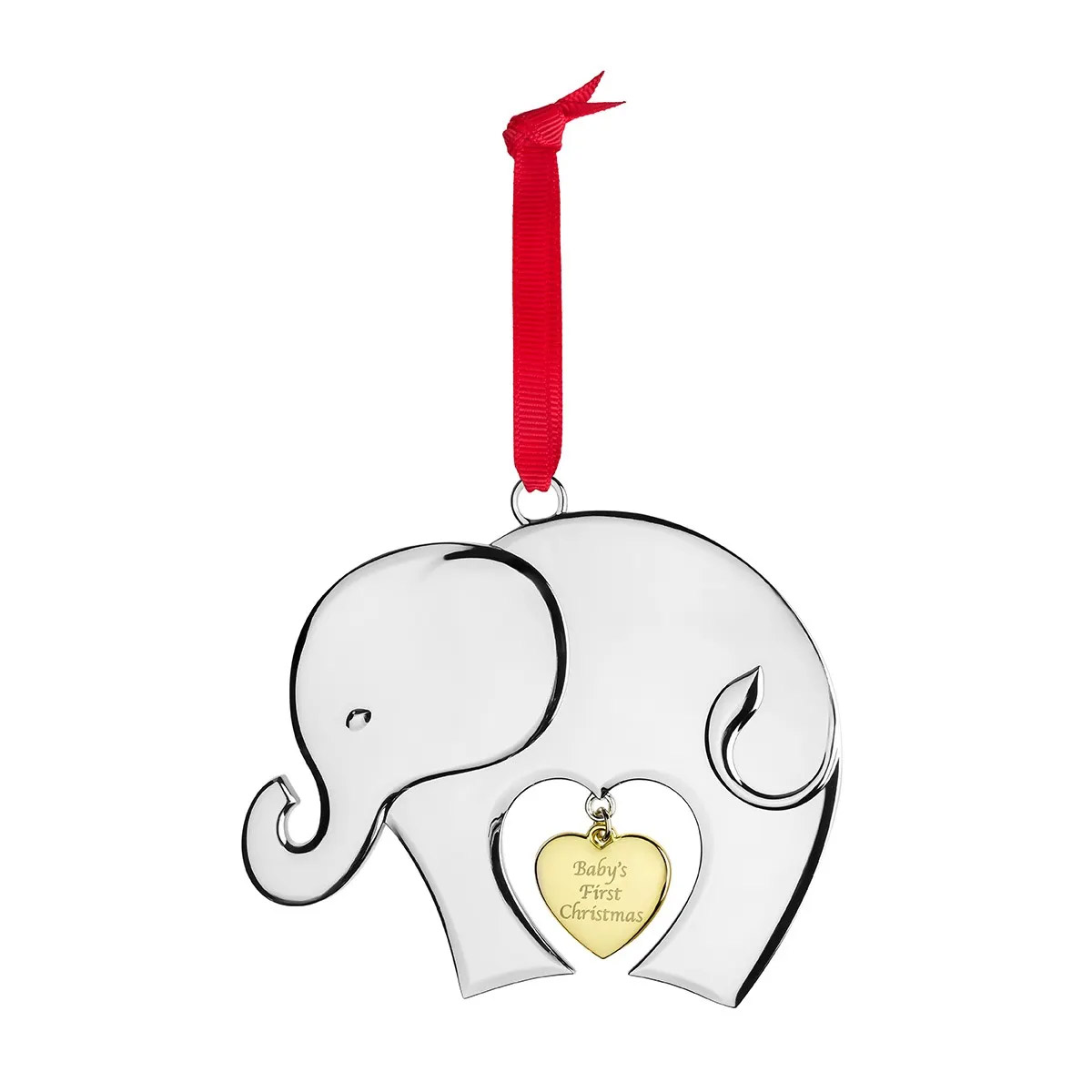 Nambe Limited Edition Baby's First Christmas Elephant Ornament, 2026