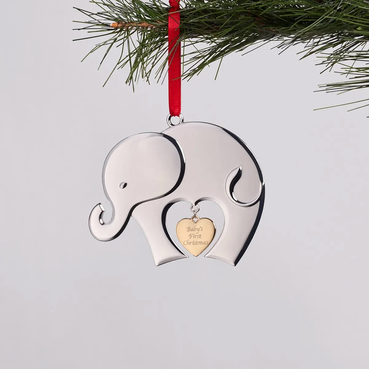 Nambe Limited Edition Baby's First Christmas Elephant Ornament, 2026