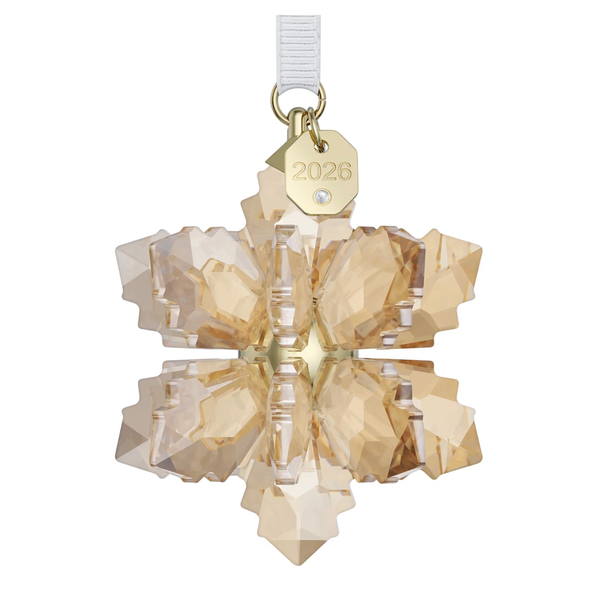 Swarovski 3D Gold Tone Annual Ornament, 2026