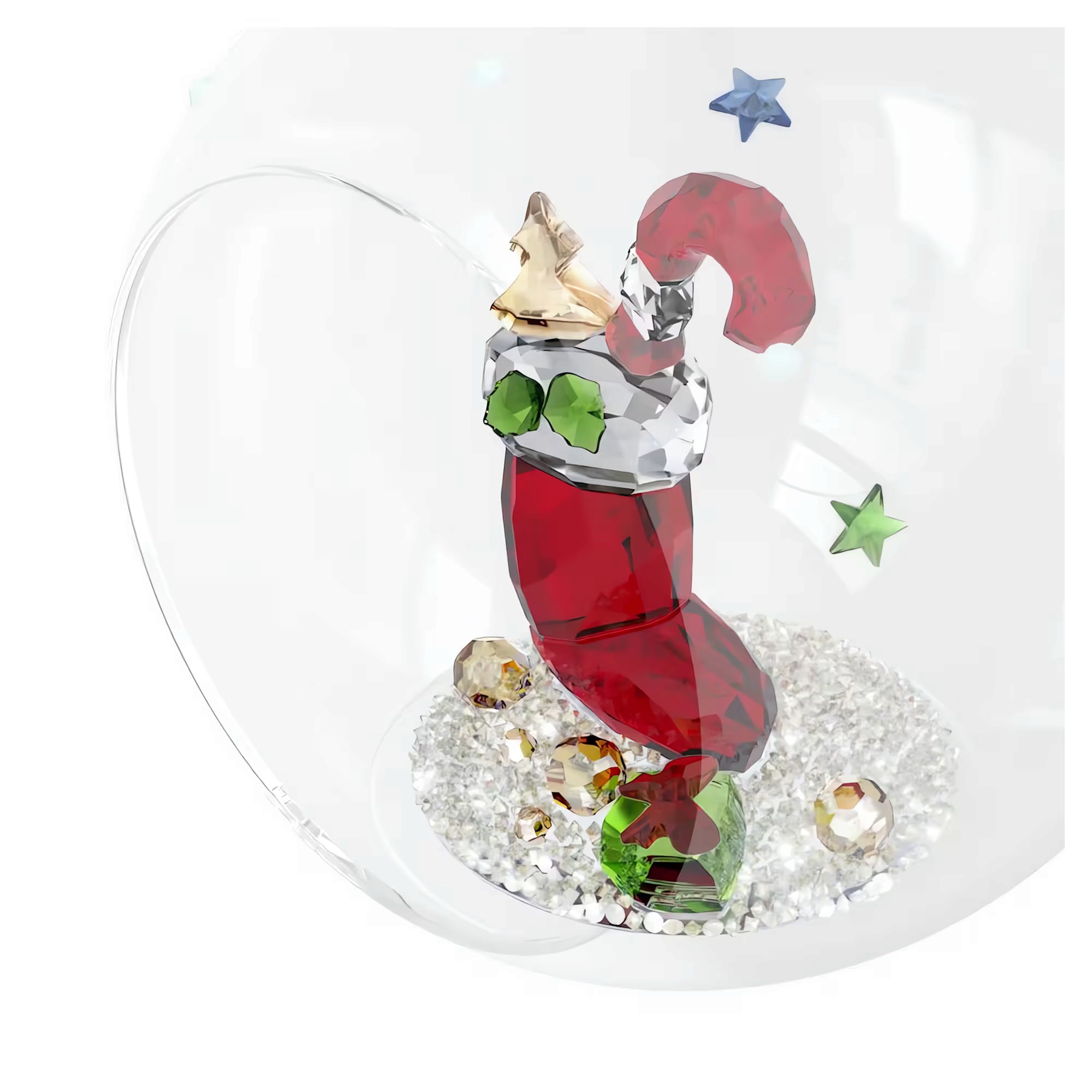 Swarovski Holiday Cheers Stocking and Candy Ball Ornament