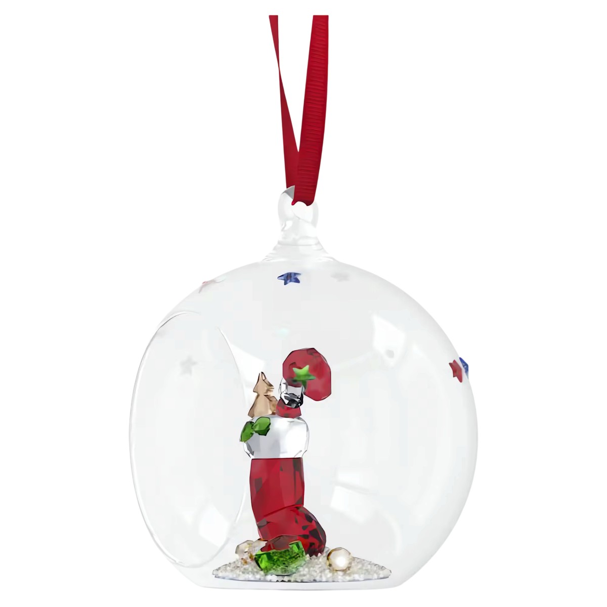 Swarovski Holiday Cheers Stocking and Candy Ball Ornament