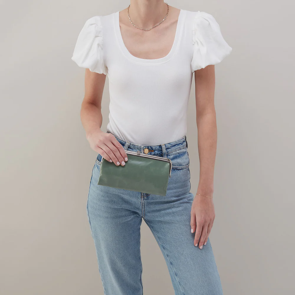 HOBO Lauren Clutch Wallet, Jade