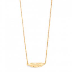 Image for Spartina 449 Sea La Vie Follow Your Dreams / Feather Necklace, 18"
