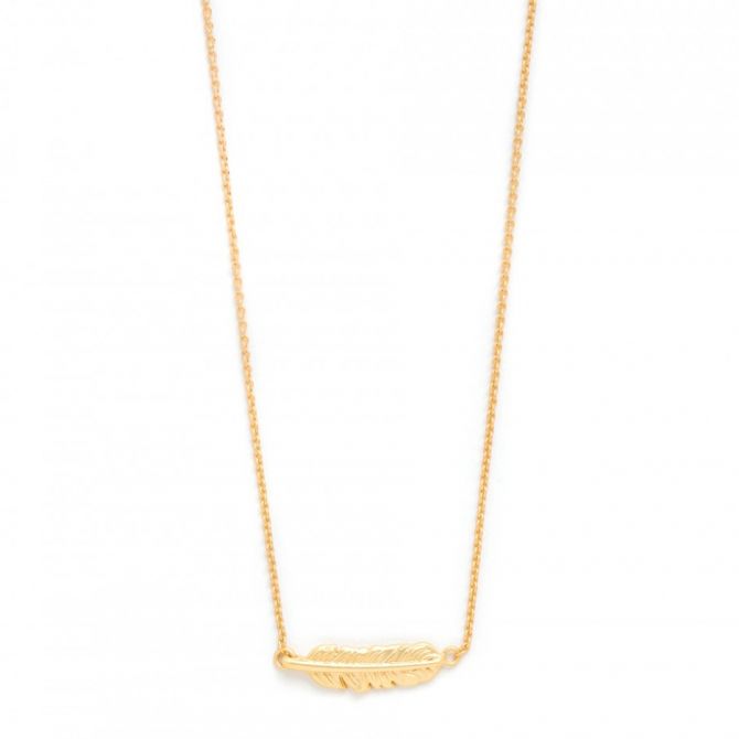 Spartina 449 Sea La Vie Follow Your Dreams / Feather Necklace, 18"