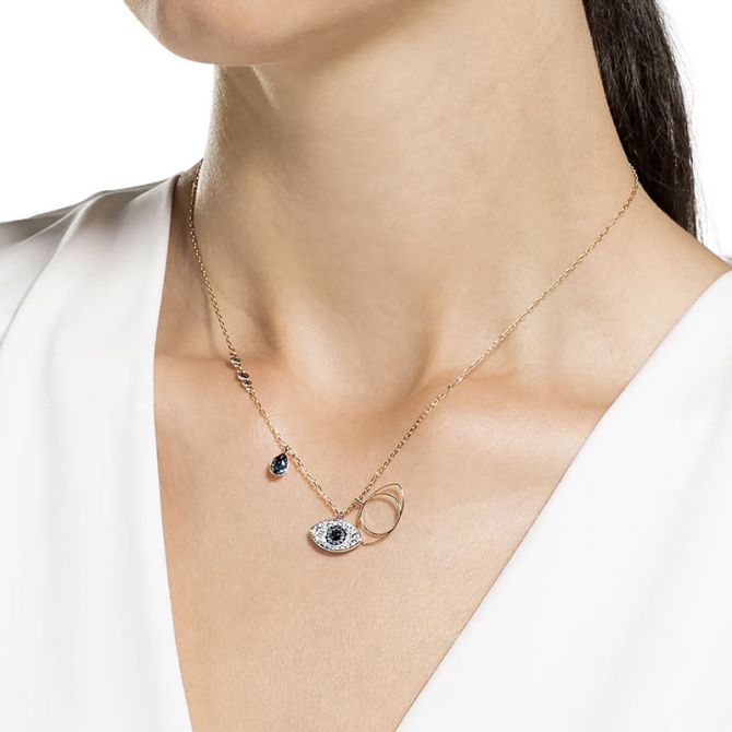 Swarovski duo evil eye earrings deals