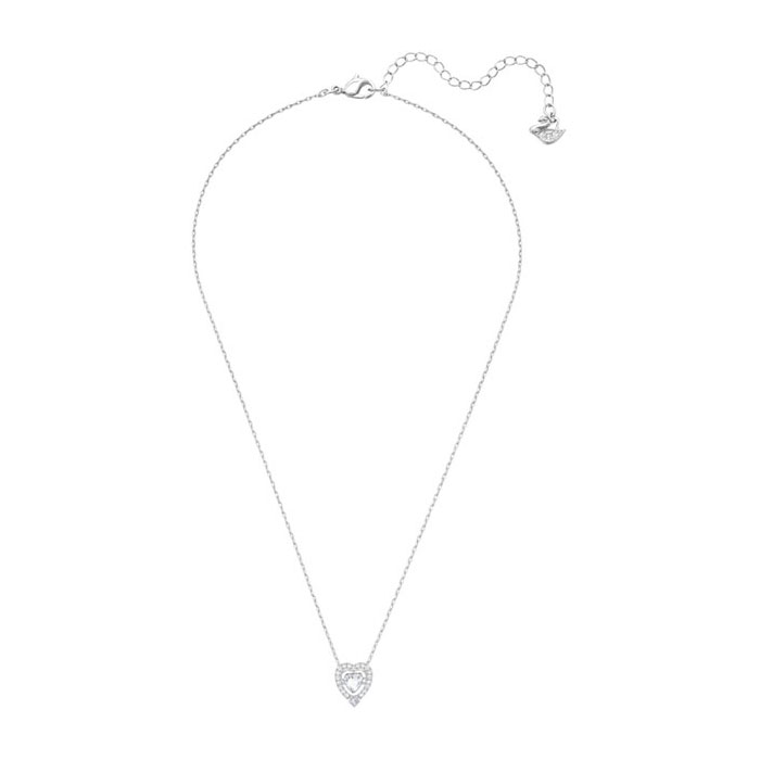 Swarovski Sparkling Dance Heart Silver Necklace | Borsheims