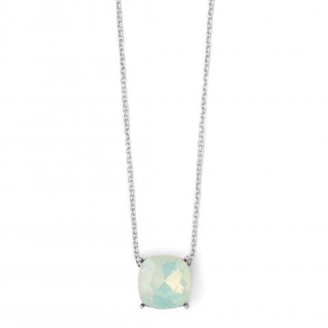 Spartina 449 Happy / Sea Green Silver Necklace, 18"