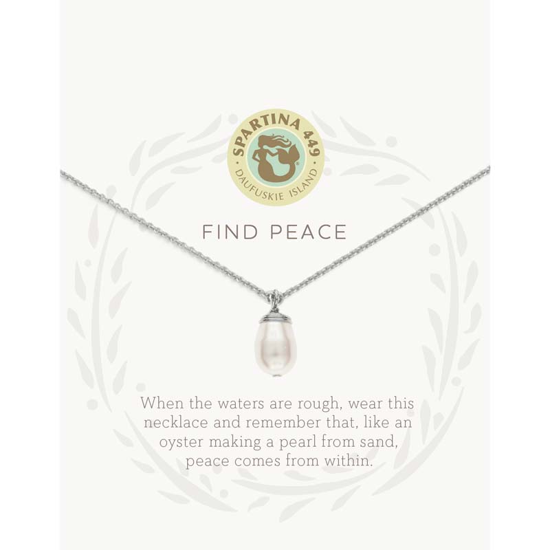 Spartina 449 Sea La Vie Find Peace Pearl Necklace