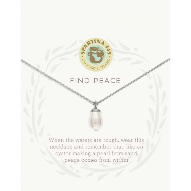 Spartina 449 Sea La Vie Find Peace Pearl Necklace