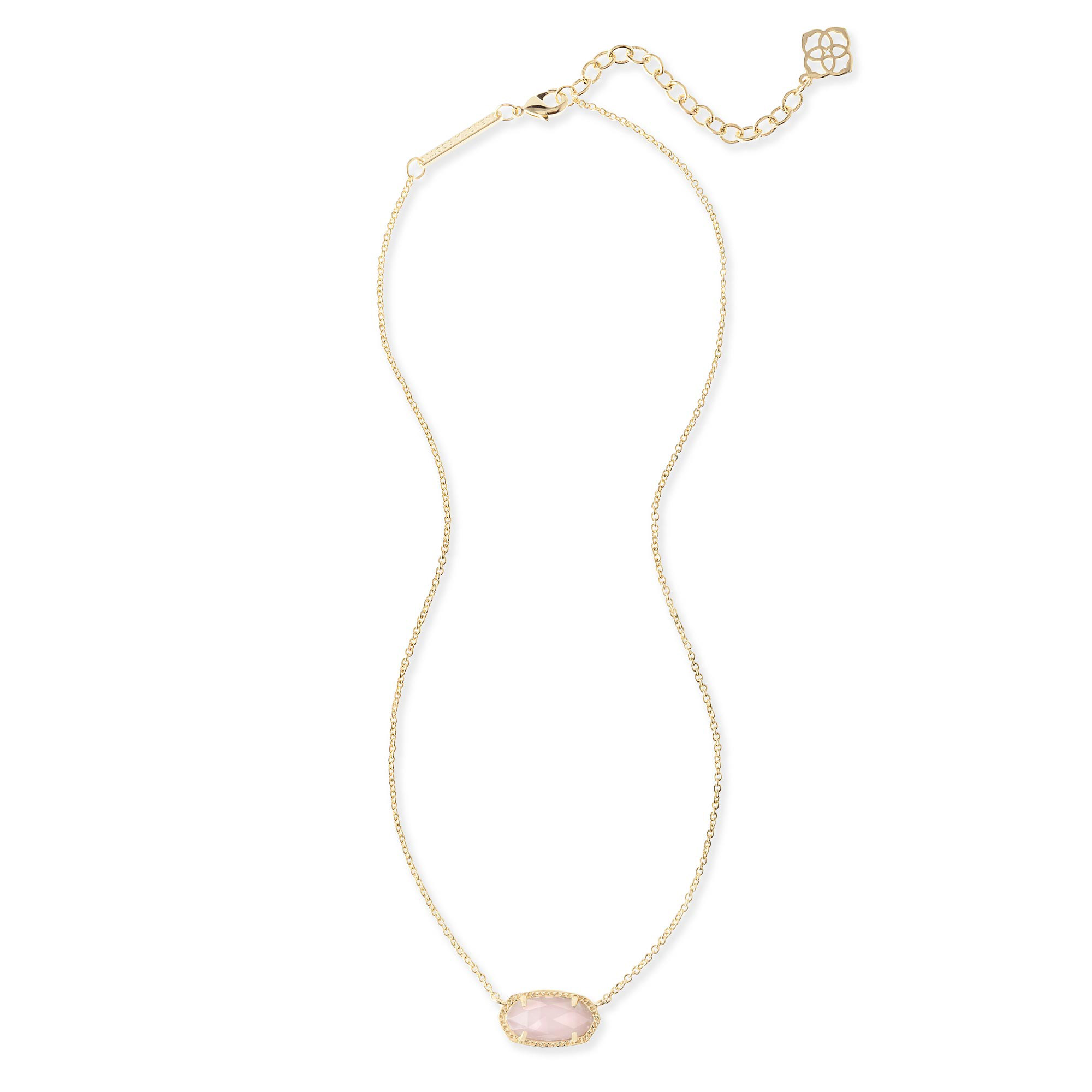 Kendra Scott Elisa Pendant Necklace In Rose Quartz