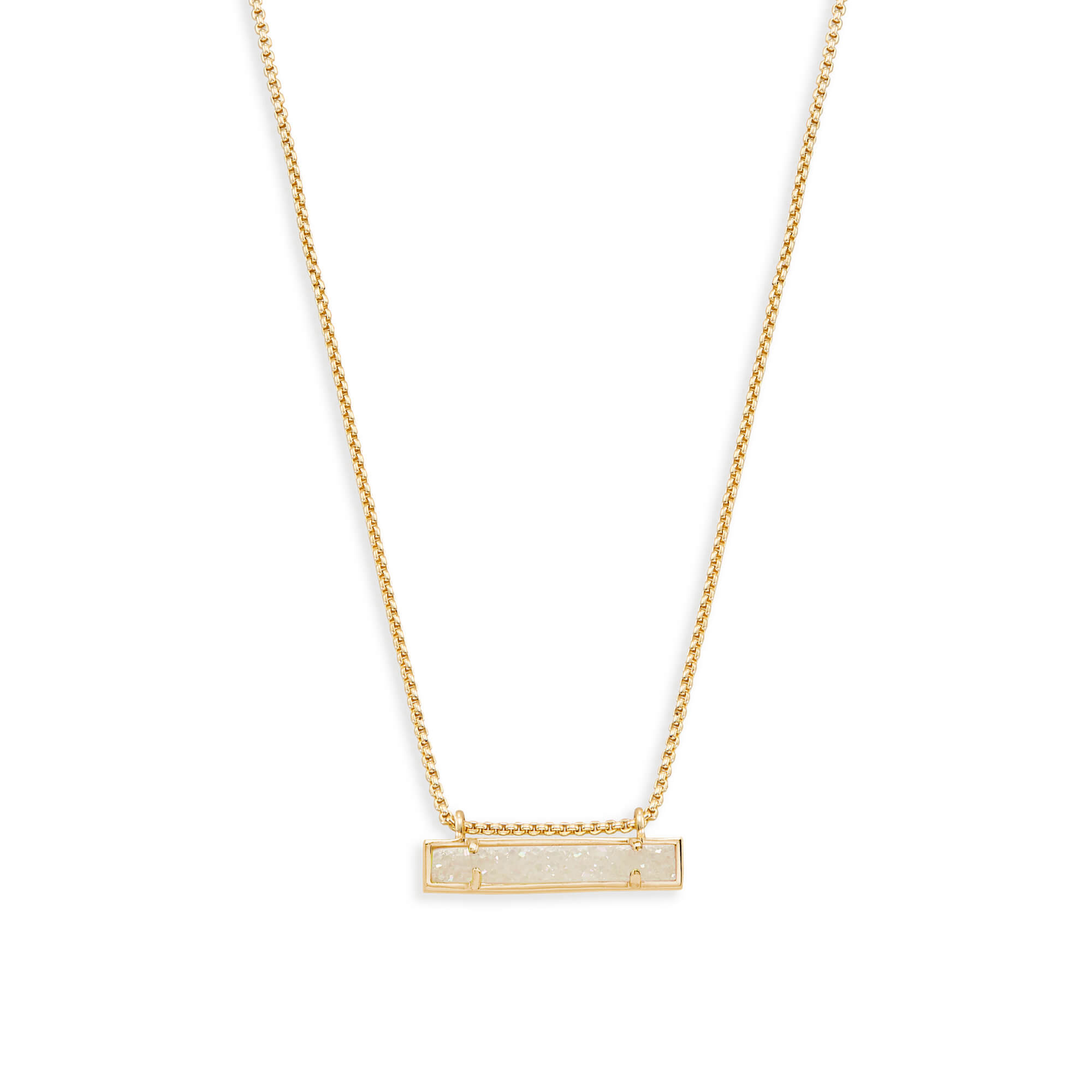 Kendra Scott Elisa Gold Pendant Necklace in Iridescent Drusy - Pants Store
