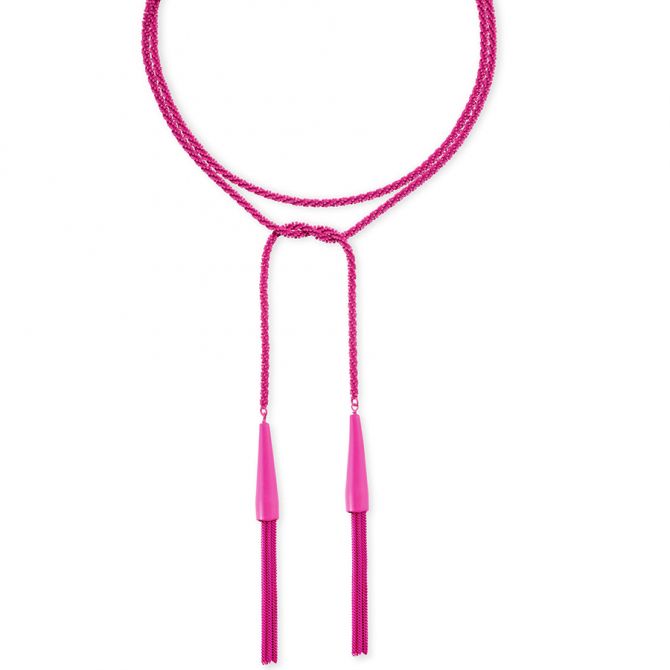 Kendra Scott Phara Lariat Necklace in Matte Magenta