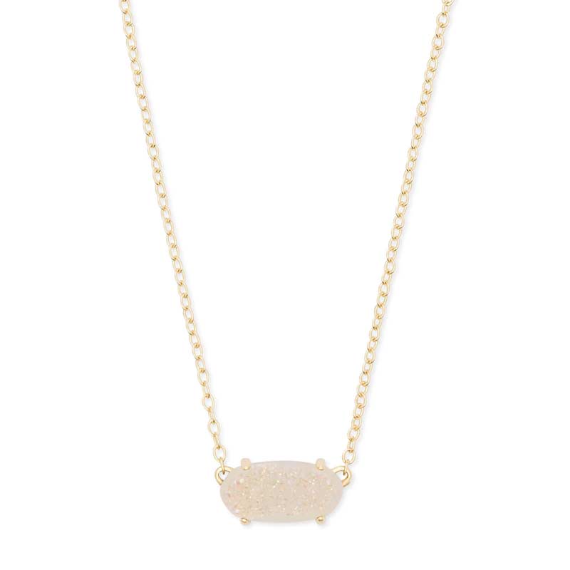 Kendra Scott Ever Gold Pendant Necklace in Iridescent Drusy ...