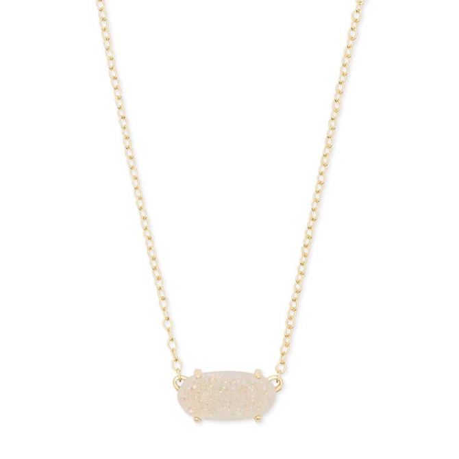 Kendra Scott Ever Gold Pendant Necklace in Iridescent Drusy
