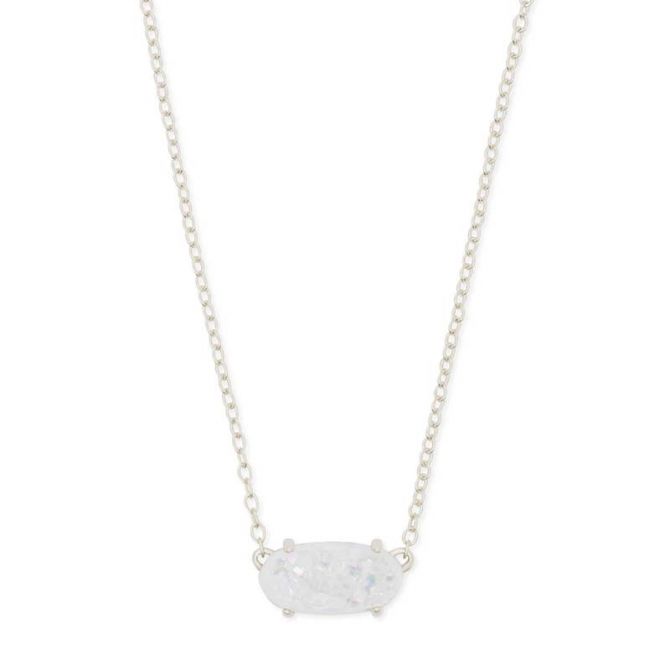 Elisa Silver Pendant Necklace in Dichroic Glass | Kendra Scott