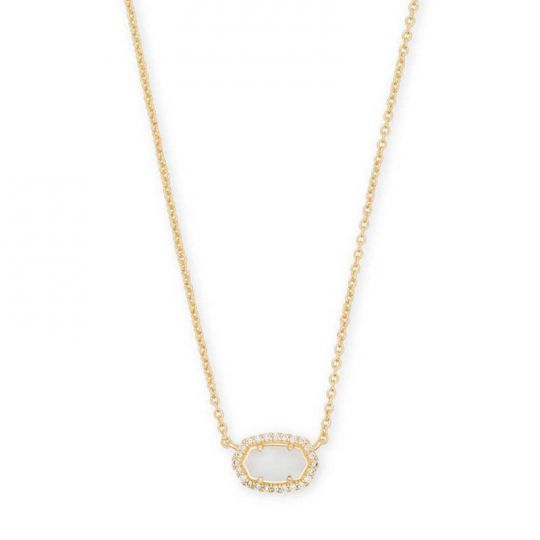 Kendra Scott Chelsea Gold Pendant Necklace In White Mother Of Pearl Borsheims - Chelsea Pendant Necklace In Gold