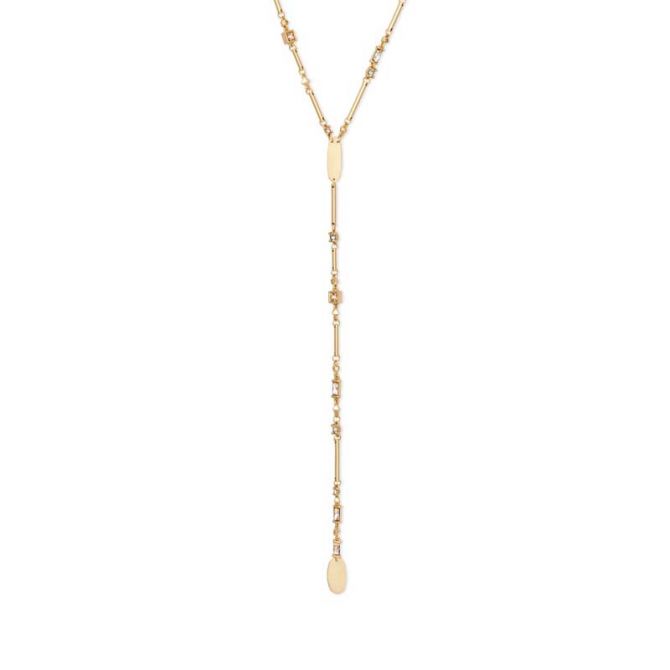 Kendra Scott Crowley Gold Y Necklace in Smoky Mix