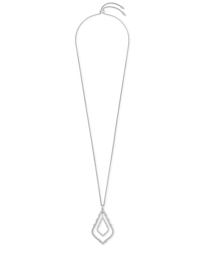 Kendra Scott Simon Long Pendant Necklace In Silver