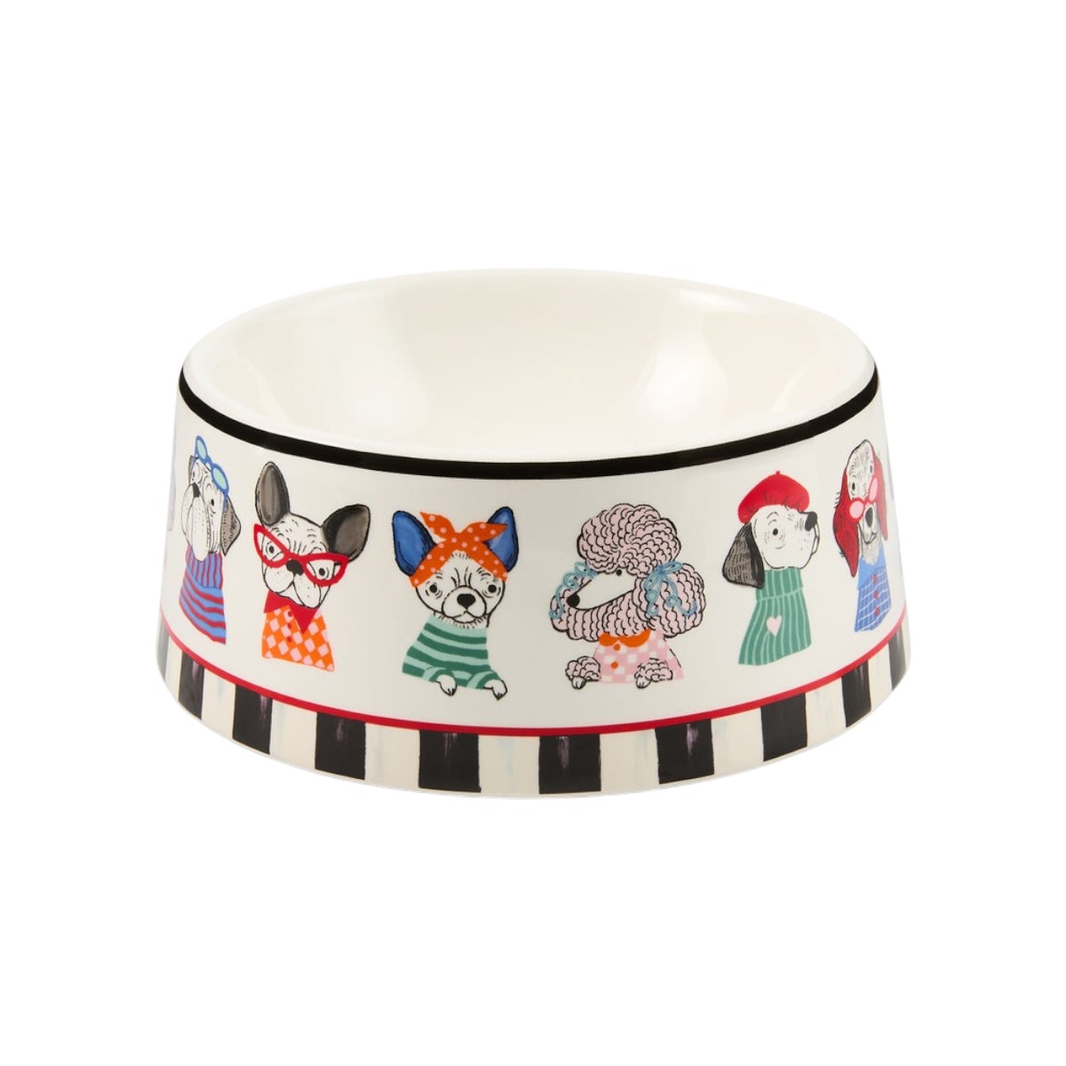 MacKenzie-Childs Ceramic Pet Dish, Courtly Check