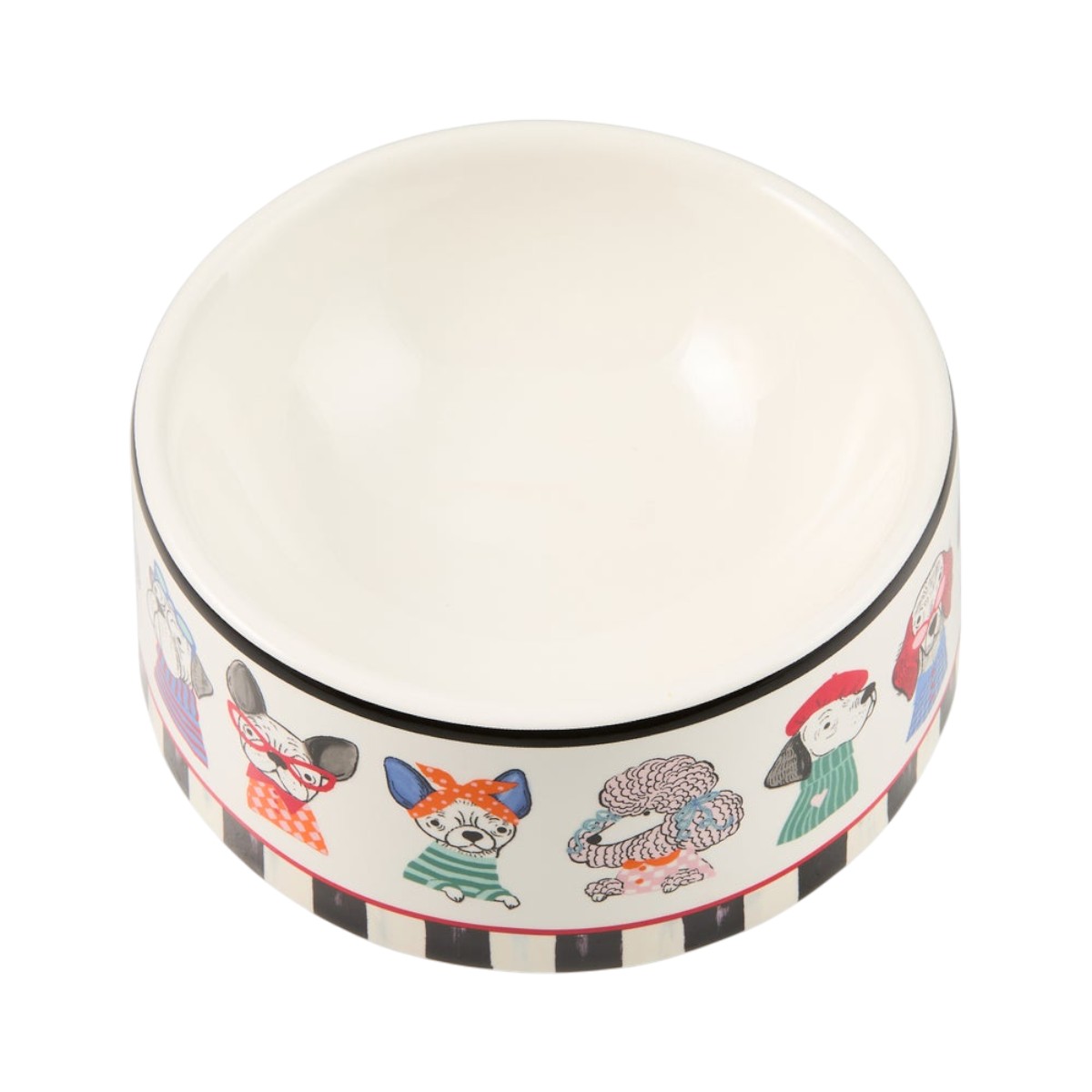 MacKenzie-Childs Ceramic Pet Dish, Courtly Check