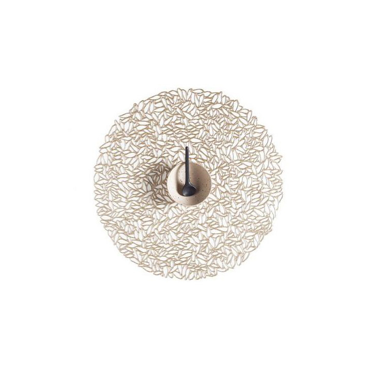 Chilewich Pressed Petal Round Placemat, Champagne