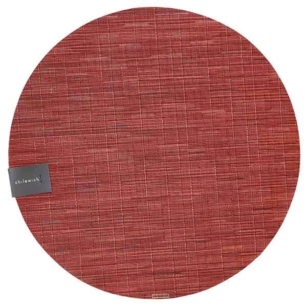 Chilewich Bamboo Round Placemat, Cranberry 100106009 Borsheims