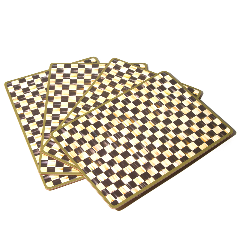 MacKenzie-Childs Courtly Check Cork Back Placemats, Set of 4