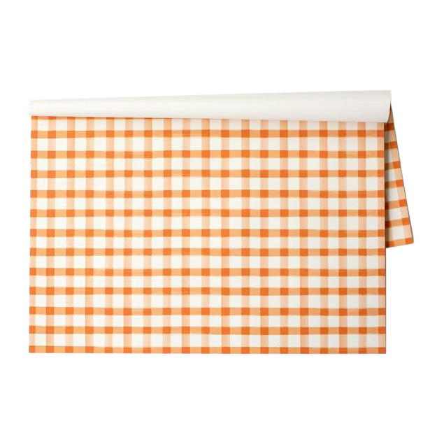 Hester & Cook Orange Painted Check Placemat, 30 Sheets