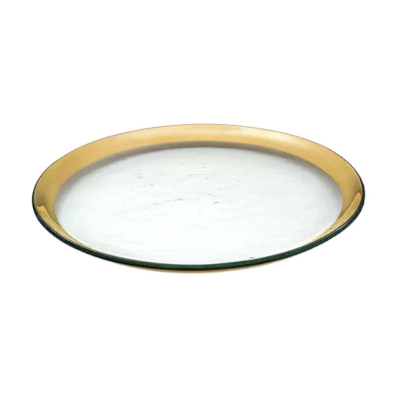 Annieglass Roman Antique Salad Plate, Yellow Gold
