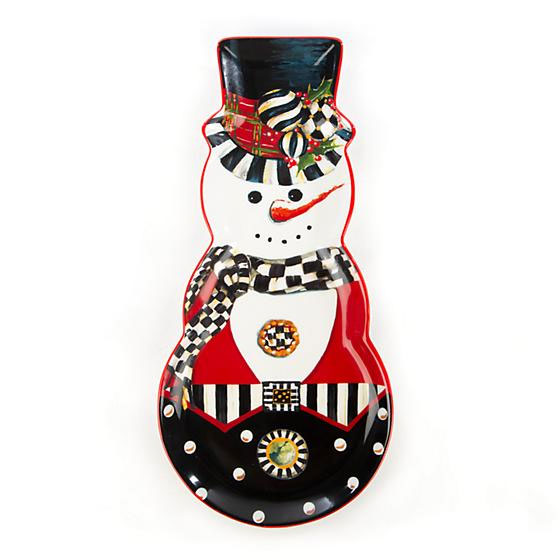 MacKenzie-Childs Top Hat Snowman Cookie Plate