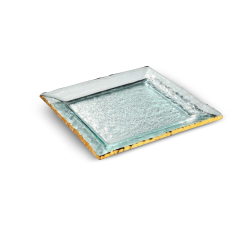 Annieglass Edgey Gold Platter, 12"