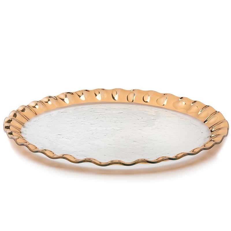 Annieglass Ruffle Giant Round Platter, 20