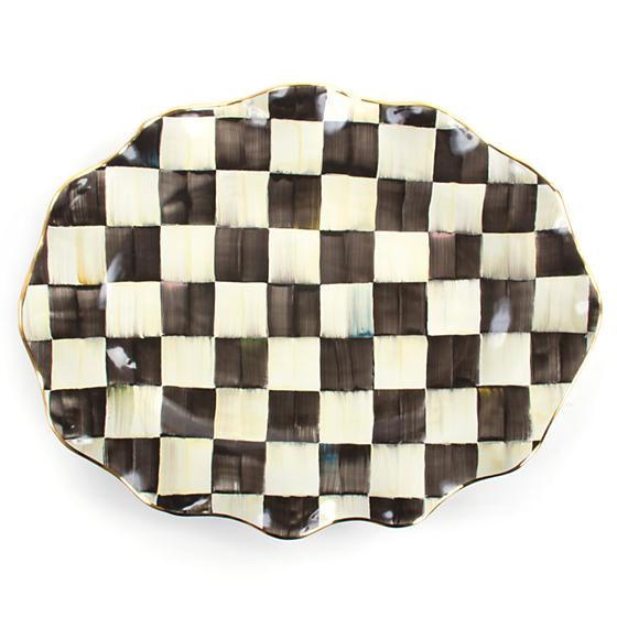 Mackenzie-Childs Courtly Check Large Oval Serving Platter
